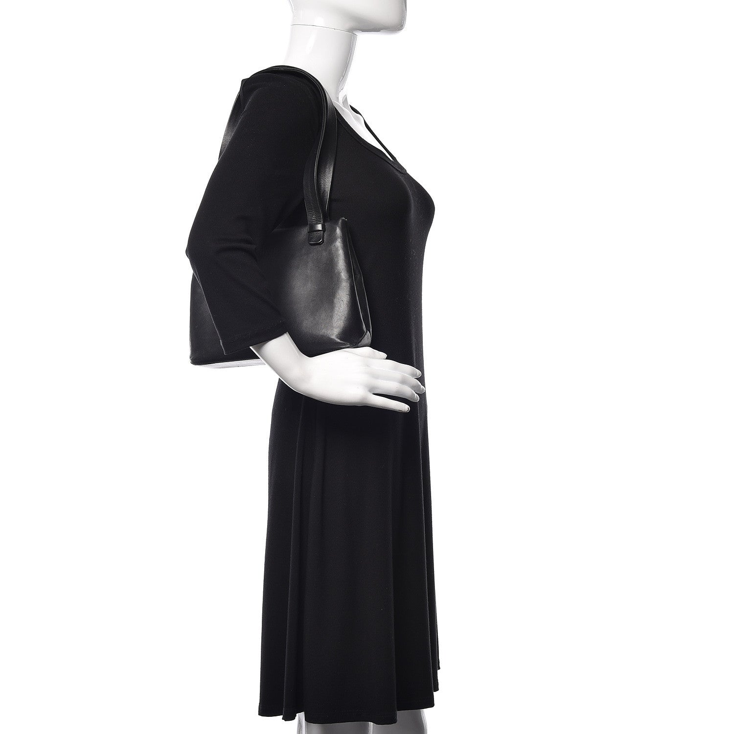 Chanel Calfskin Logo Shoulder Bag Black 1 of 14