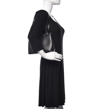 Chanel Calfskin Logo Shoulder Bag Black 1 of 14