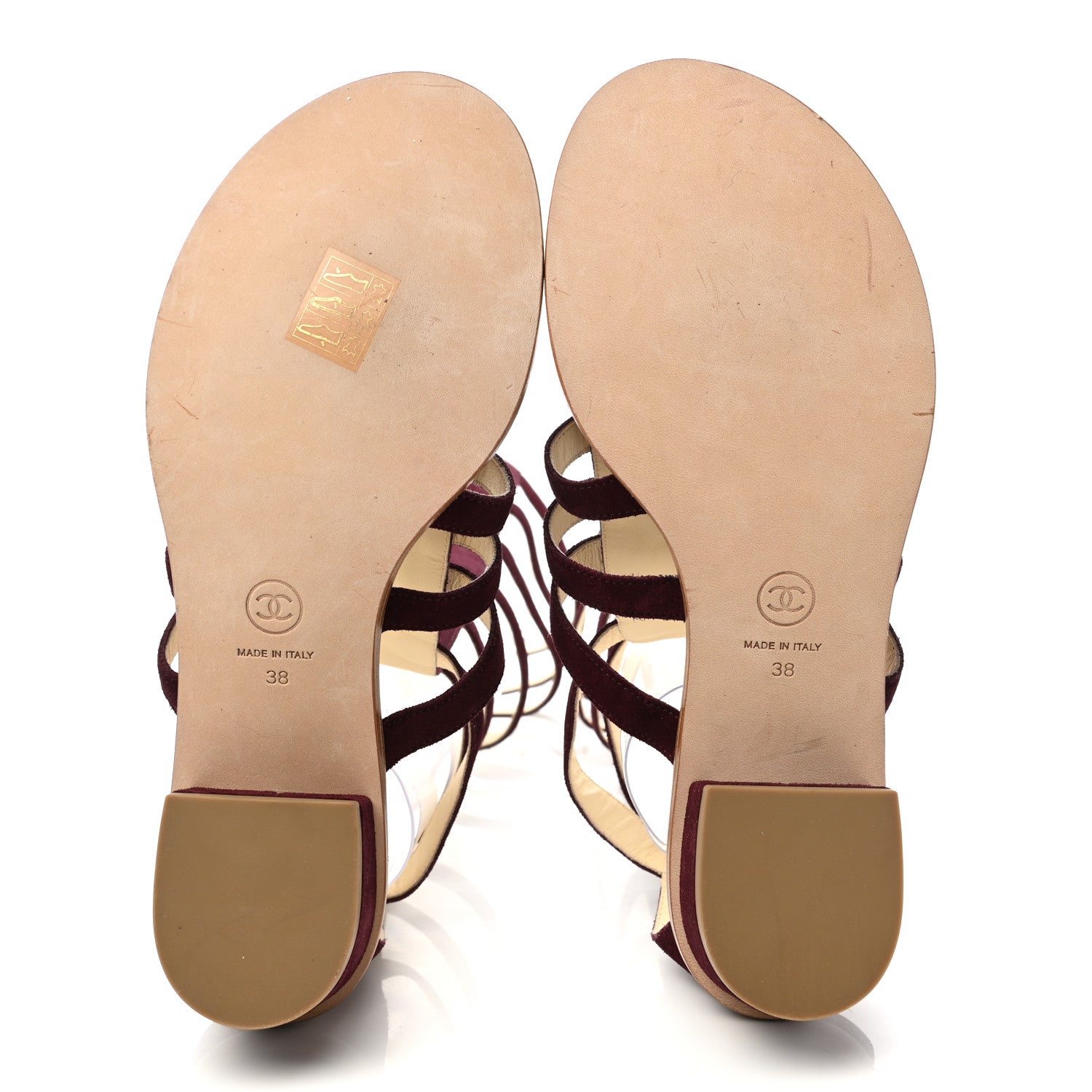 Chanel Suede Gladiator Sandals 38 5 of 10