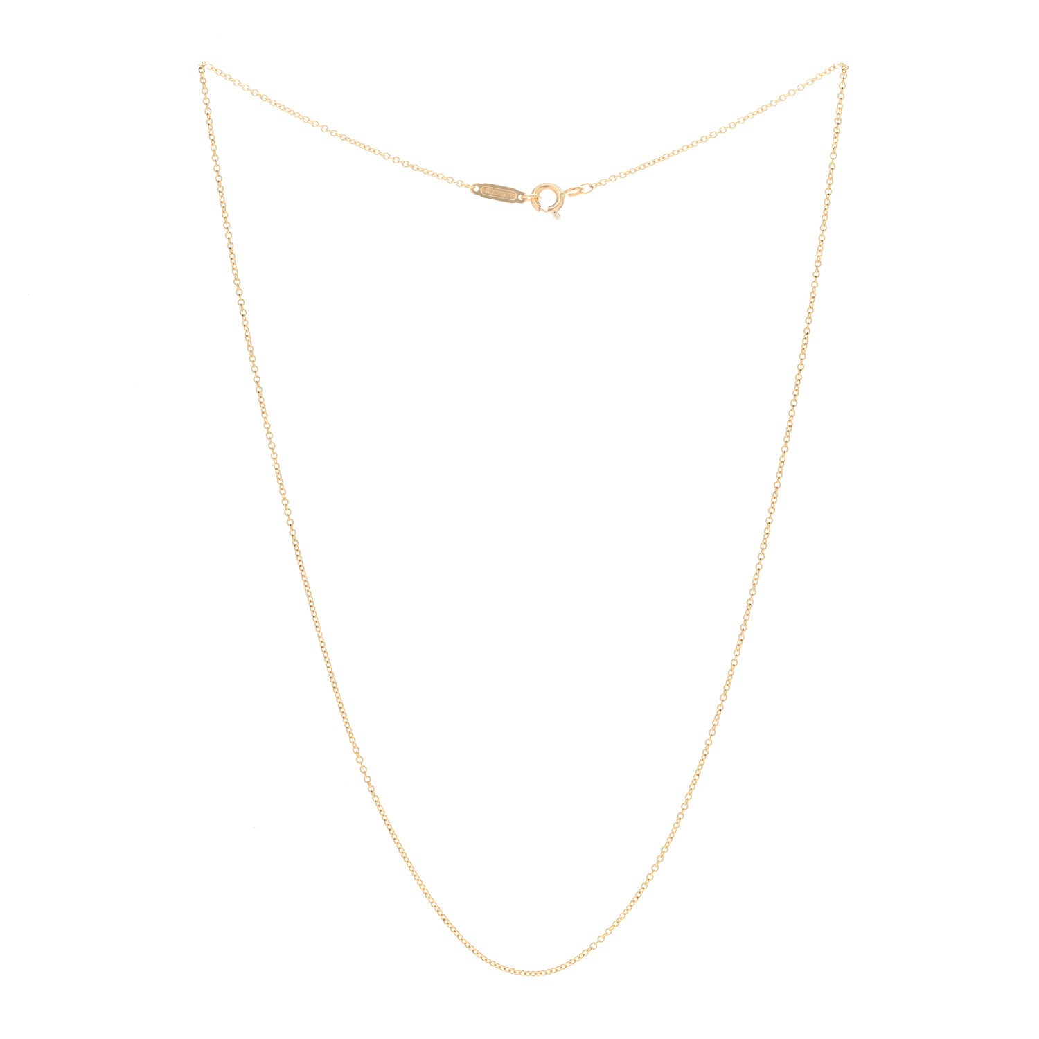 Tiffany 18K Yellow Gold Chain Necklace 16" 3 of 5