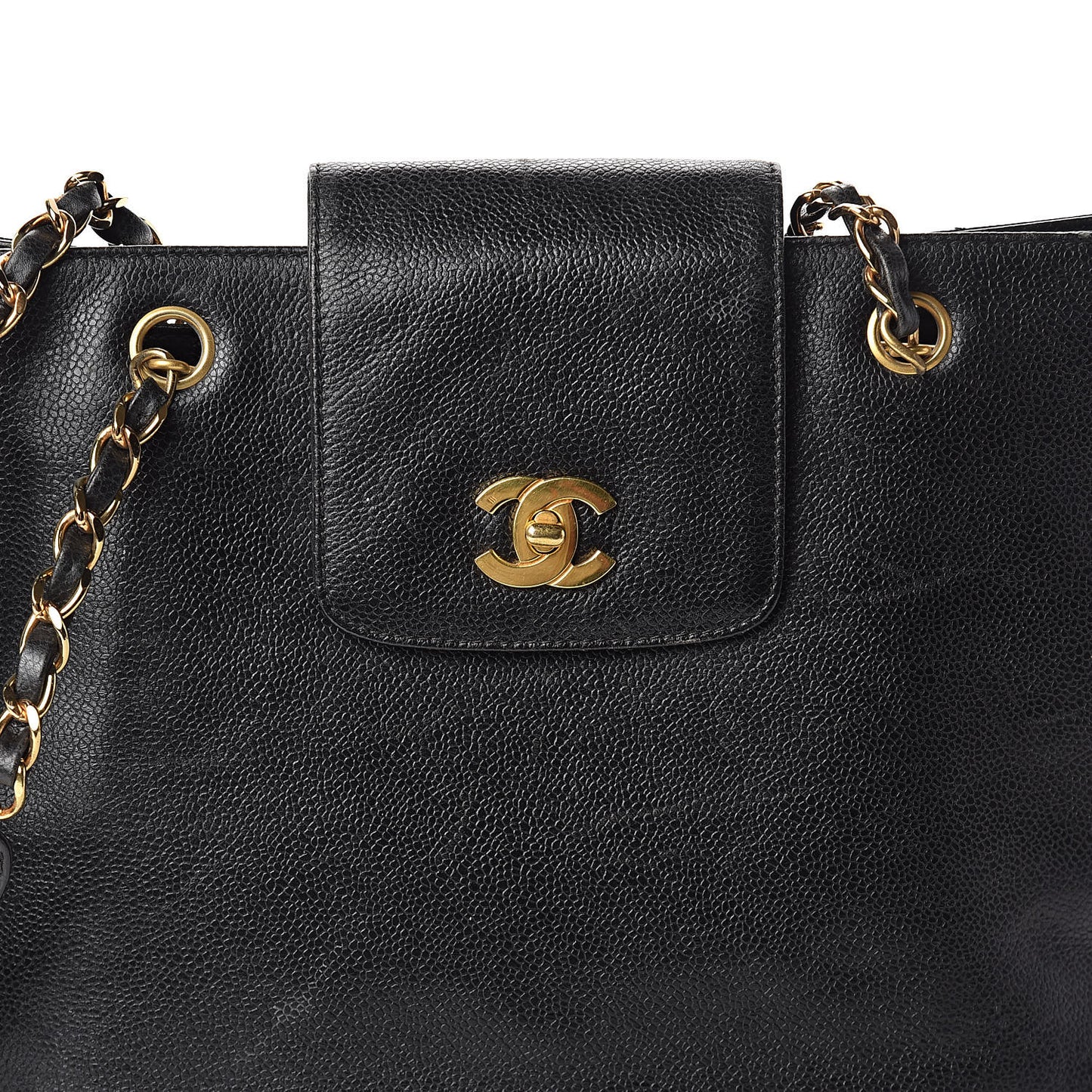 Caviar CC Shoulder Bag Black
