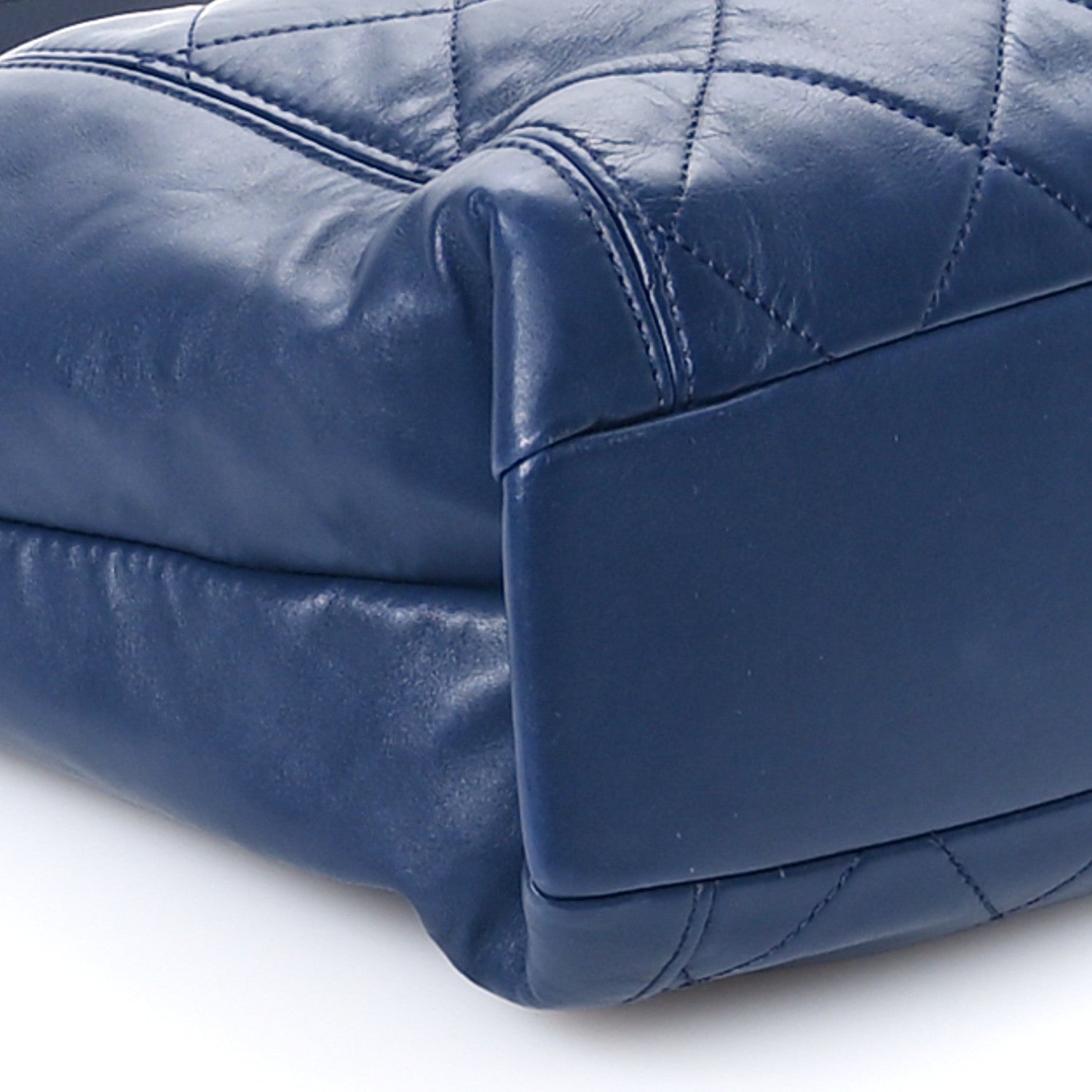 Chanel Calfskin Quilted CC Front Pocket Shopping Tote Navy 9 of 11