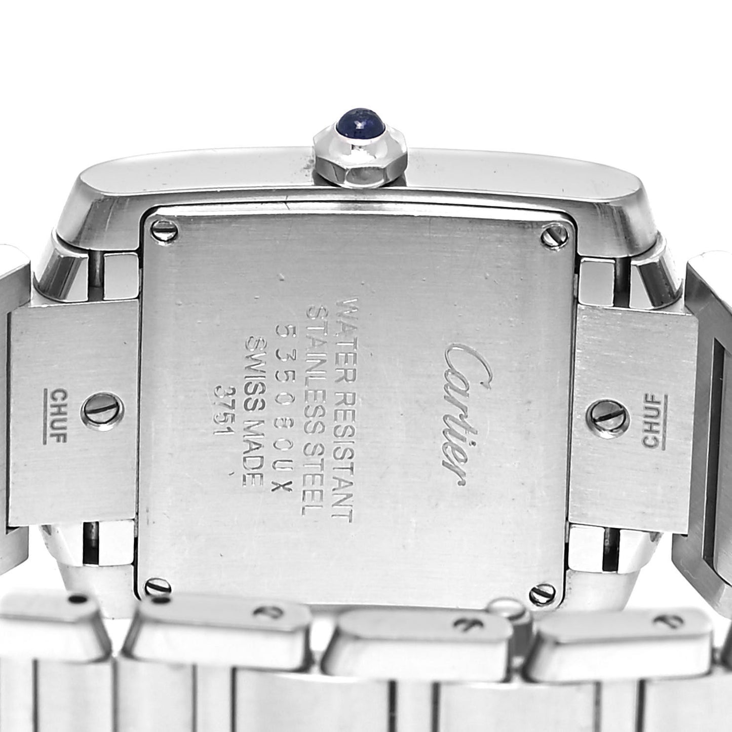 Stainless Steel 25mm Tank Francaise Quartz Watch