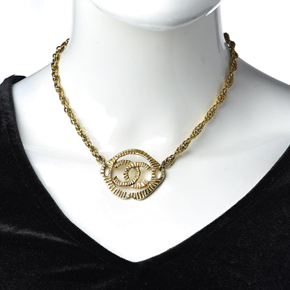 Chanel CC Short Chain Necklace Gold 2 of 5