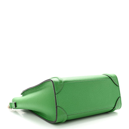 Celine Drummed Calfskin Nano Luggage Mint 4 of 11