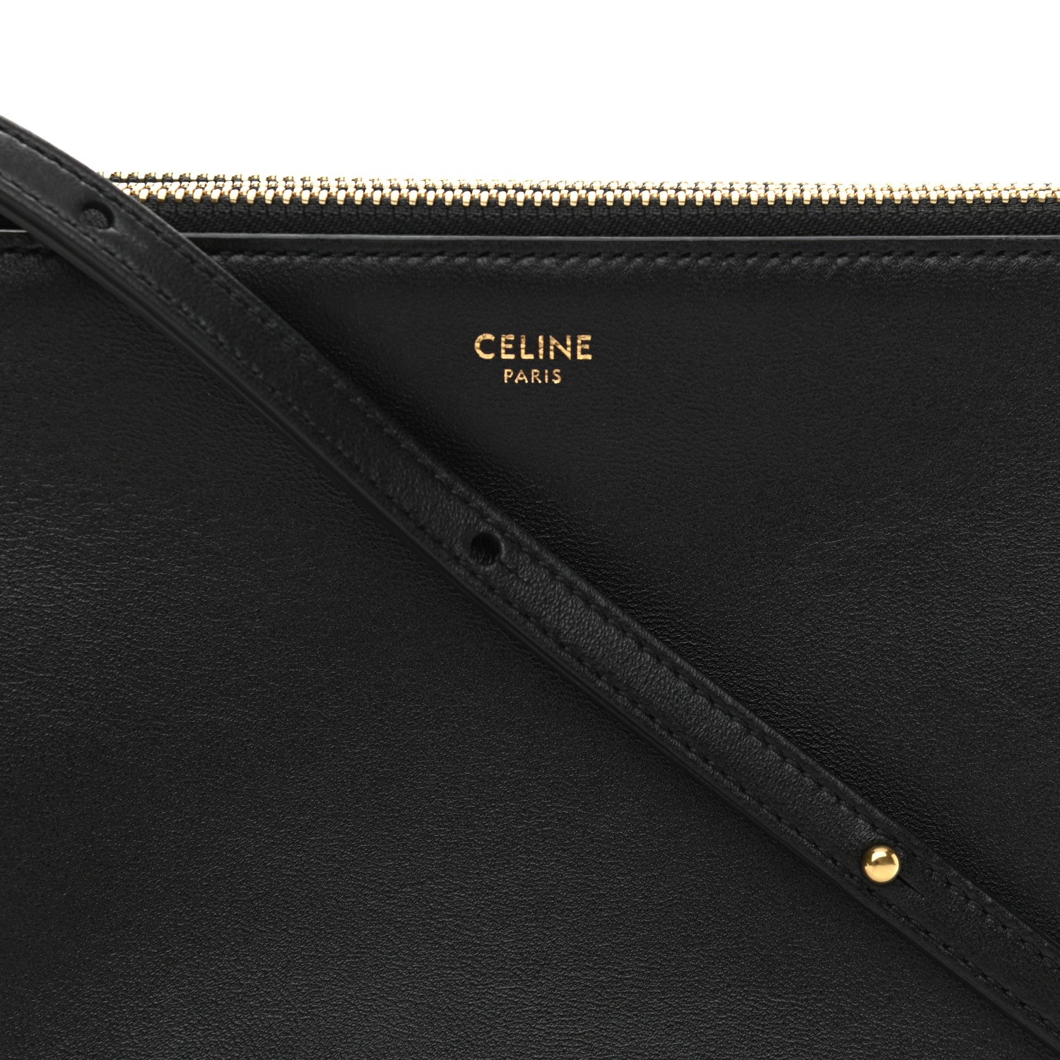 Celine Lambskin Small Trio Crossbody Bag Black 9 of 13