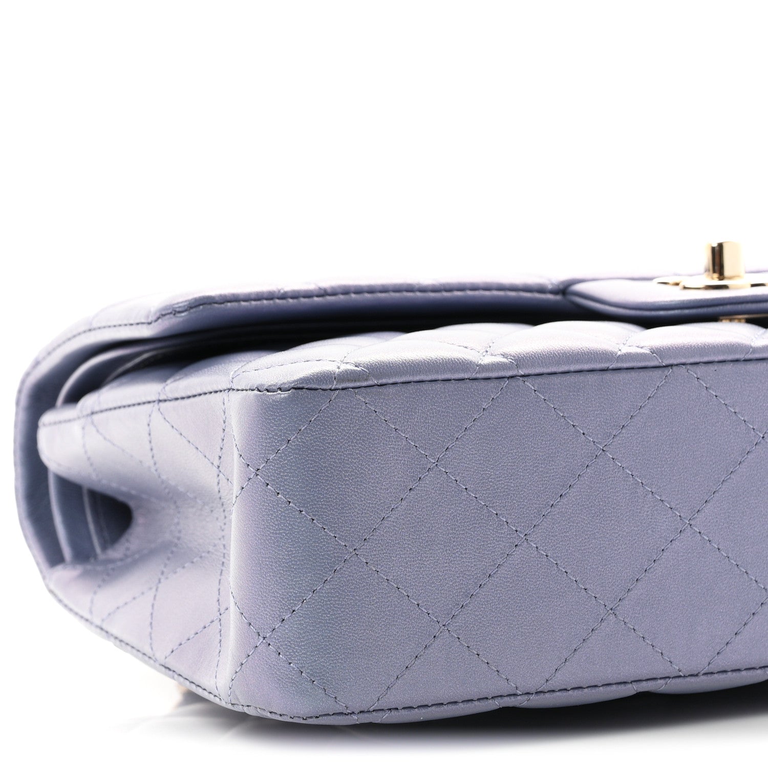 Chanel Iridescent Lambskin Quilted Medium Double Flap Light Purple 9 of 11