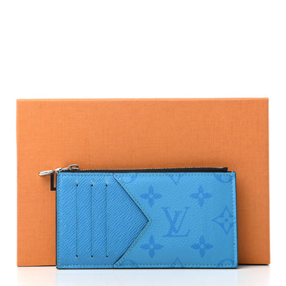 Louis Vuitton Taigarama Coin Card Holder Blue Lagoon 9 of 9