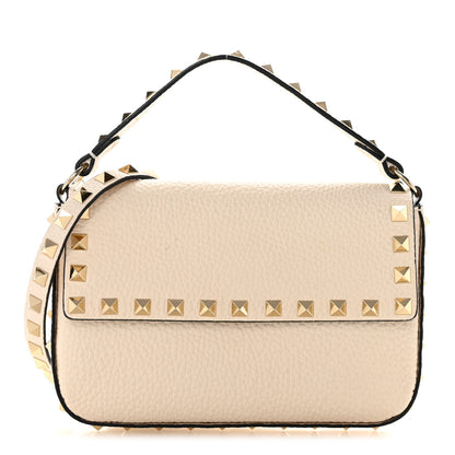 Valentino Garavani Grainy Calfskin Rockstud Crossbody Pouch Light Ivory 1 of 12