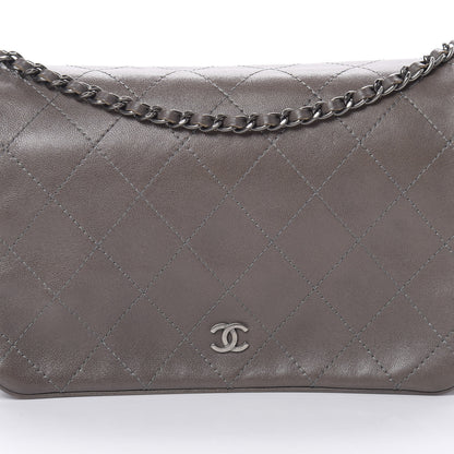Chanel Calfskin Diamond Stitched Flap Grey 7 of 11