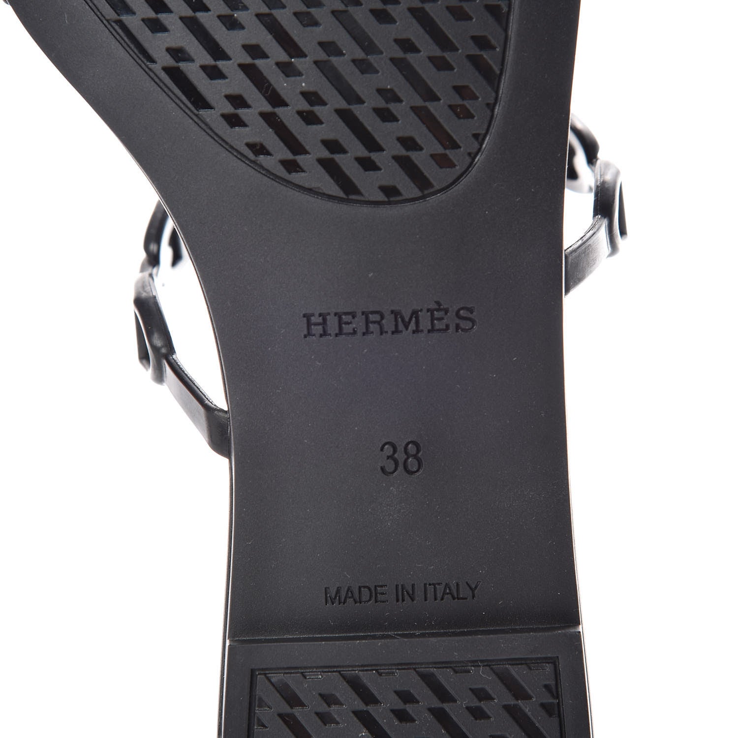 Hermes Rubber Chaine d'Ancre Rivage Sandals 38 Black 6 of 9