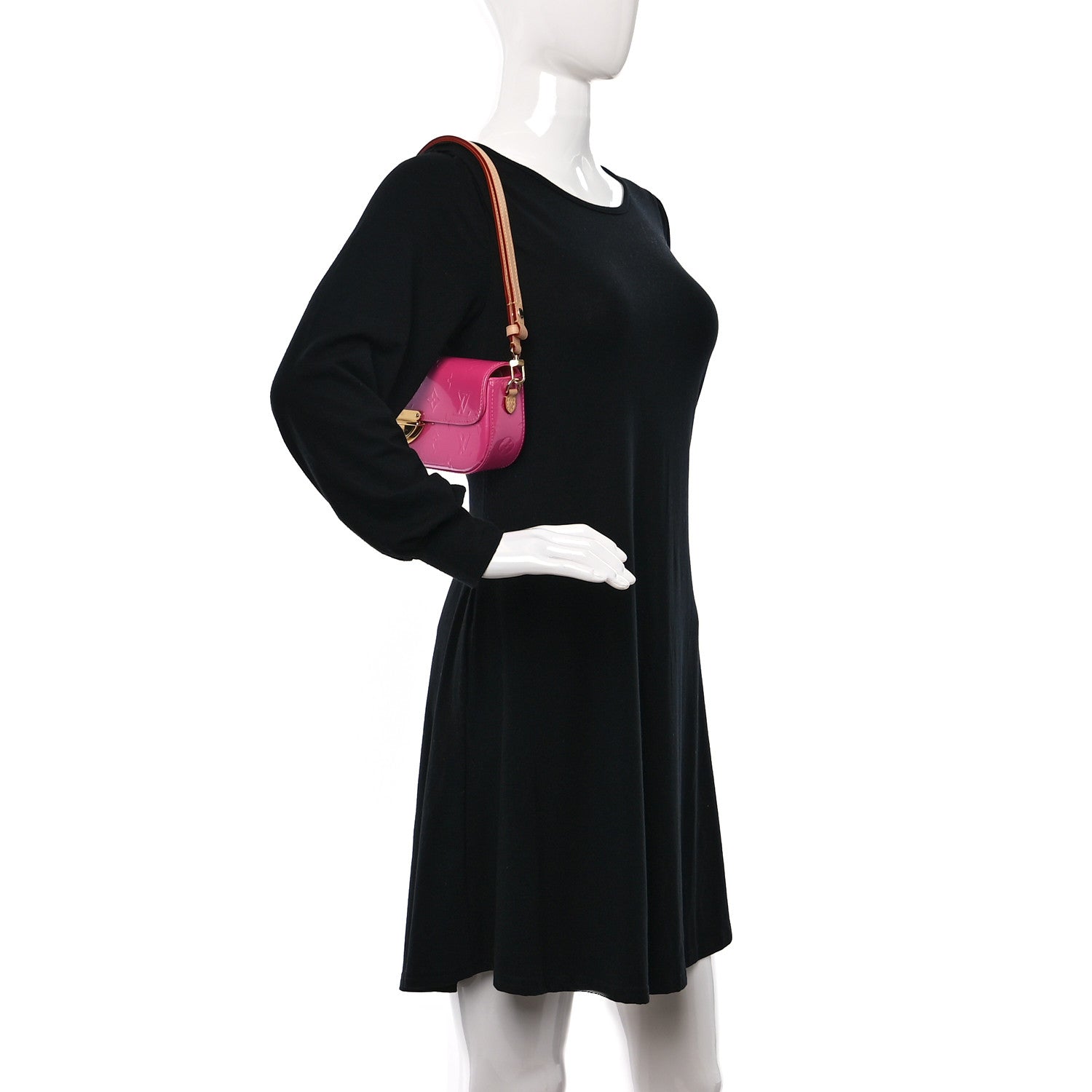 Louis Vuitton Vernis Malibu Pochette Neon Pink 3 of 8