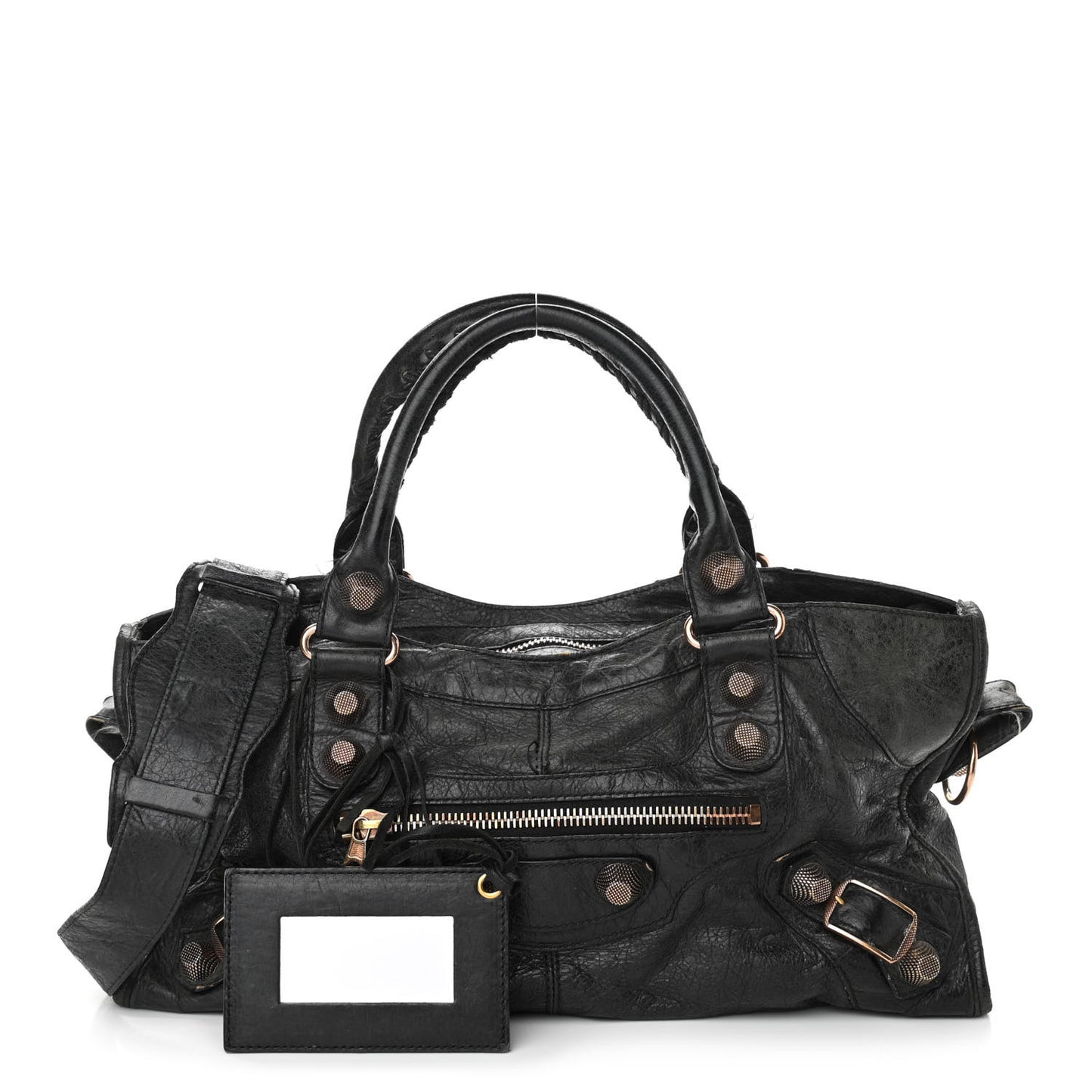 Agneau Giant 21 Rose Gold Hardware Part Time Black