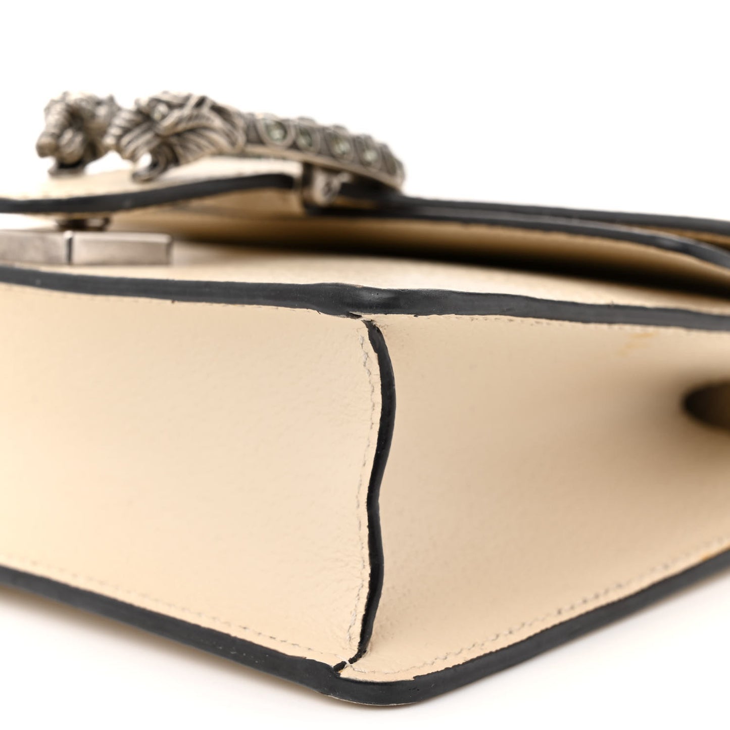 Textured Calfskin Crystal Mini Dionysus Shoulder Bag Mystic White