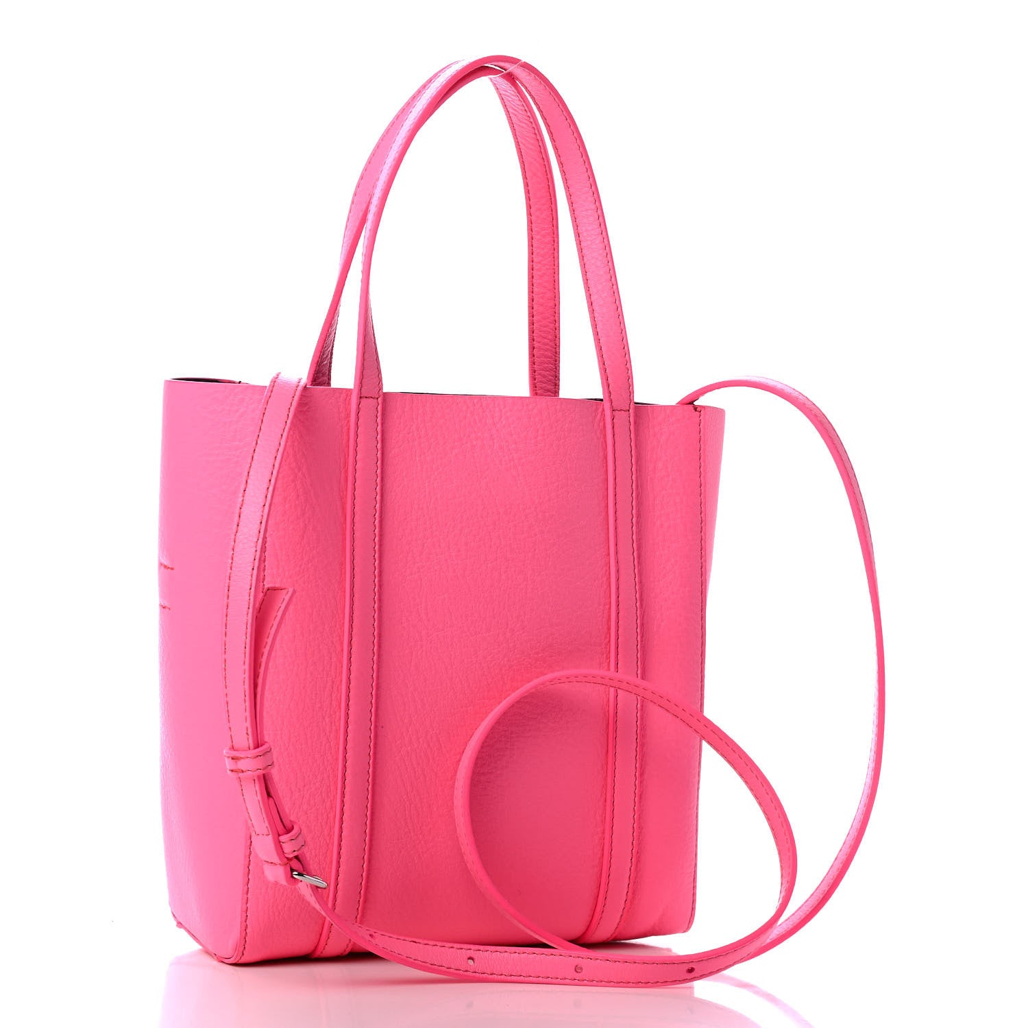 Balenciaga Calfskin XXS Everyday Tote Neon Pink 2 of 4