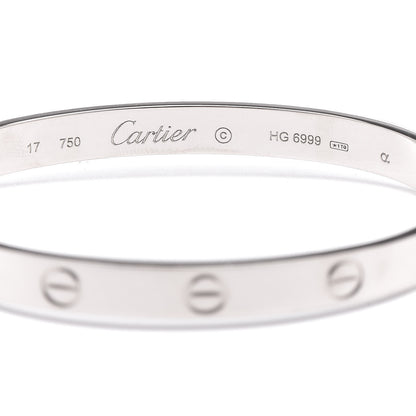 Cartier 18K White Gold LOVE Bracelet 17 4 of 7