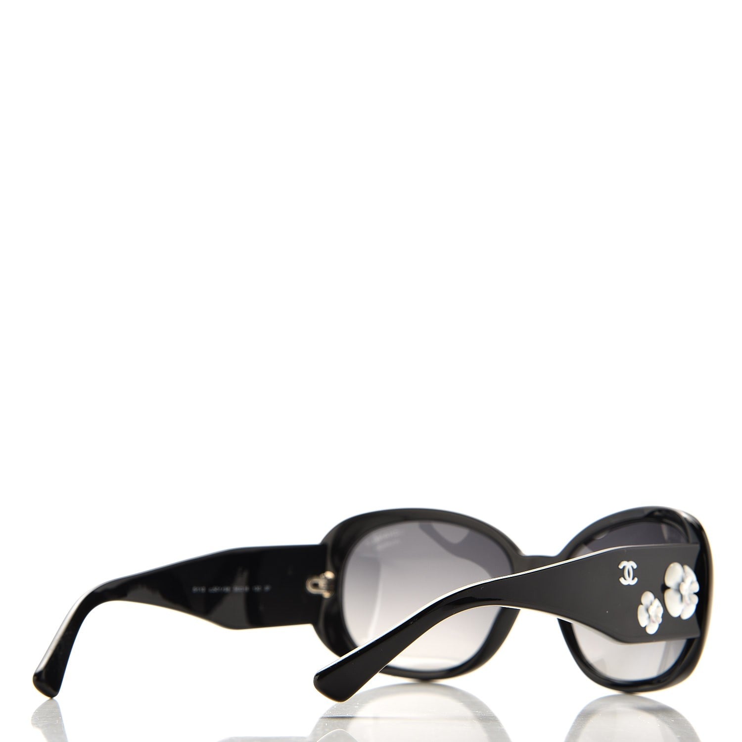 Chanel Camellia CC Sunglasses 5113 Black White 4 of 10