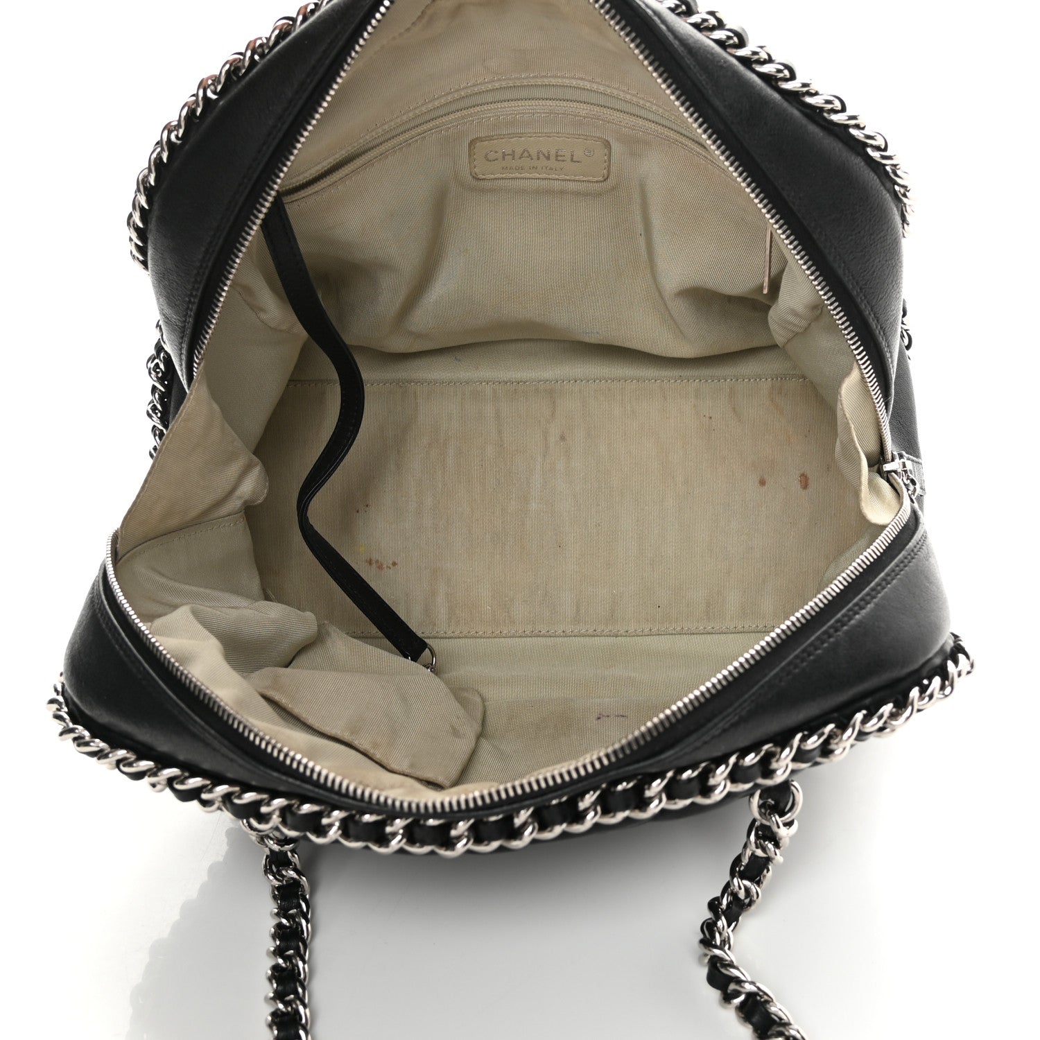 Chanel Calfskin Chain Around Bowler Black 5 of 20