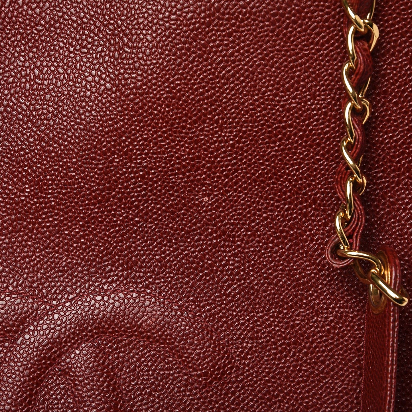 Caviar Large CC Shoulder Bag Red
