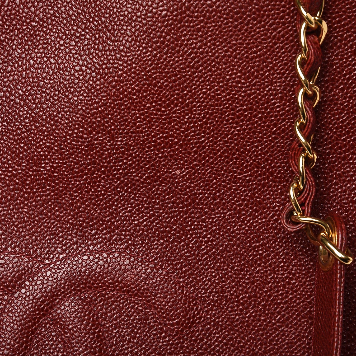 Chanel Caviar Large CC Shoulder Bag Red 9 of 14
