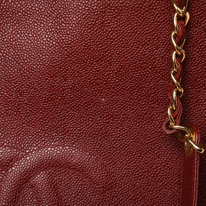 Chanel Caviar Large CC Shoulder Bag Red 9 of 14
