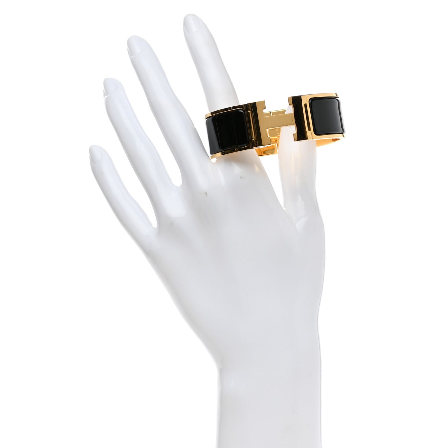 Enamel Wide Clic Clac H Bracelet PM Black