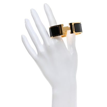 Hermes Enamel Wide Clic Clac H Bracelet PM Black 2 of 5