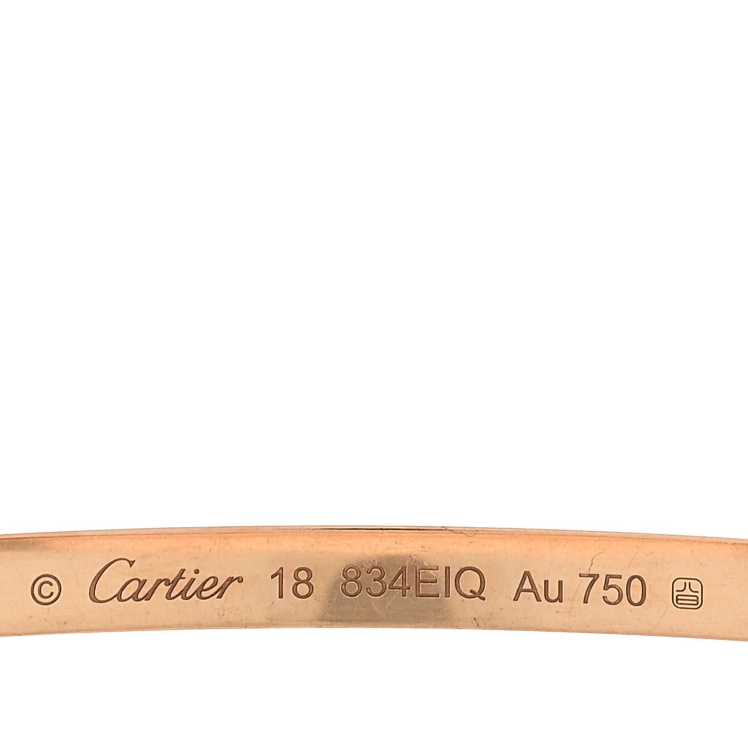 Cartier 18K Pink Gold Small LOVE Bracelet 18 8 of 9