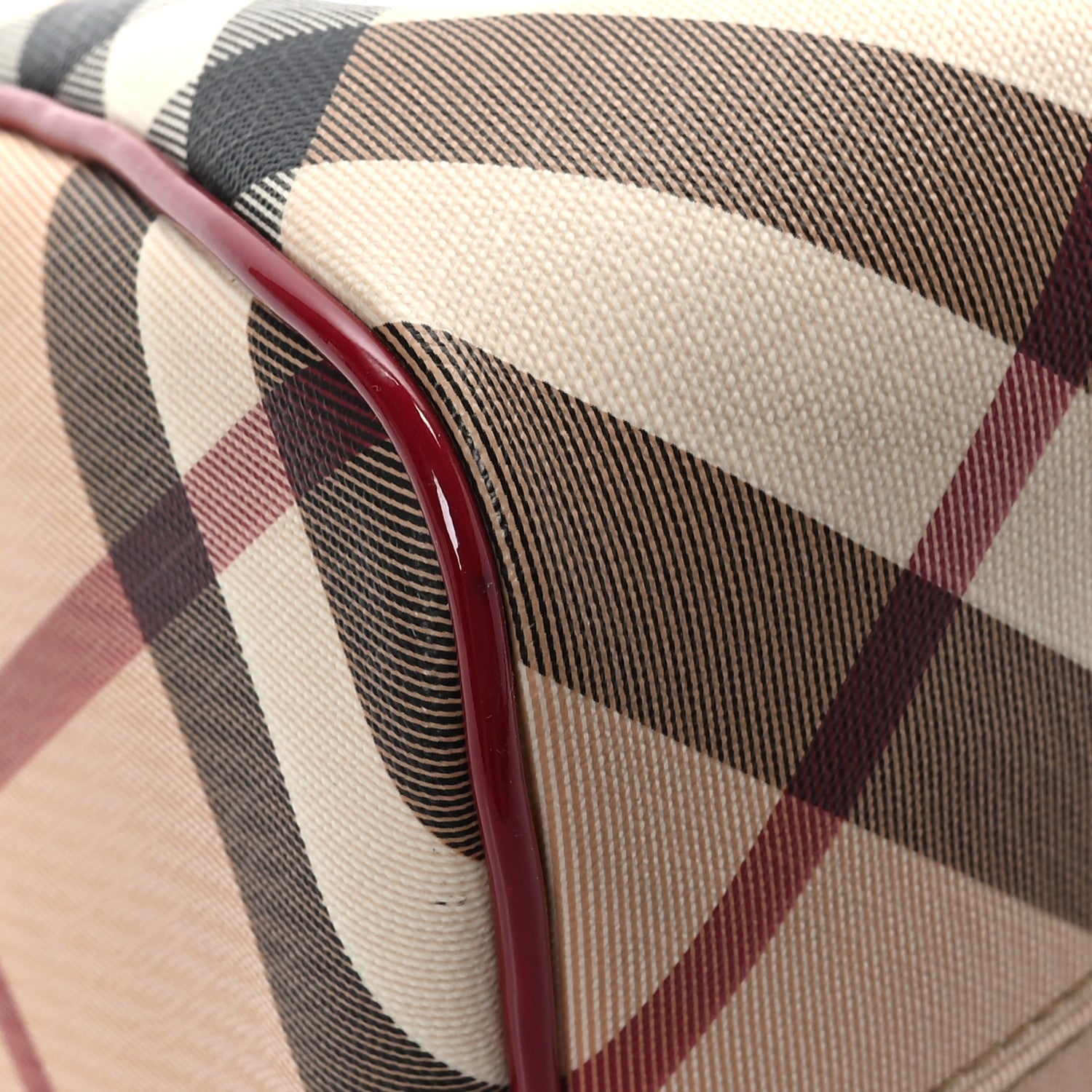 Burberry Patent Nova Check Chester Bowling Bag Raspberry Sorbet 7 of 11