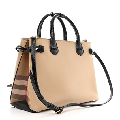 Burberry Derby Calfskin Beasts Medium Banner Tote Khaki 3 of 11