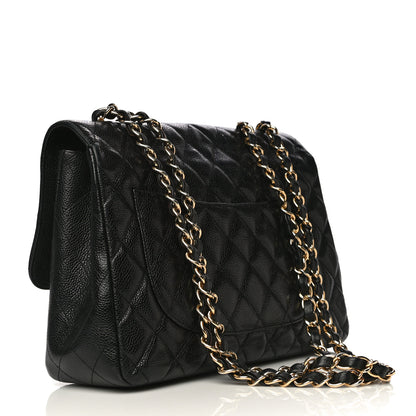 Chanel Caviar Quilted Jumbo Single Flap Black 2 of 25