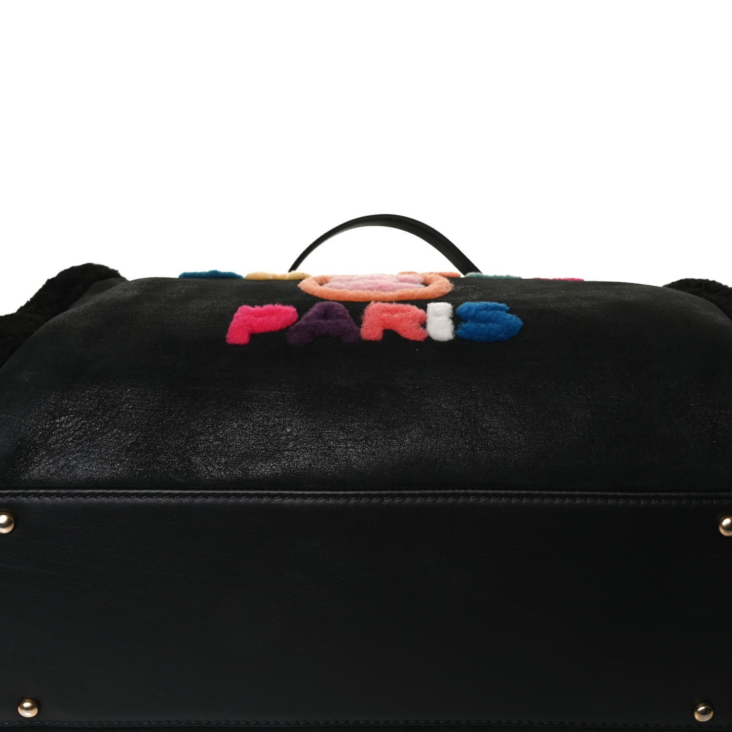 Shearling Large Deauville Tote Black