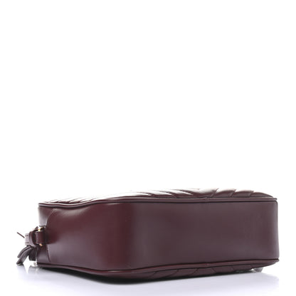 Saint Laurent Calfskin Matelasse Monogram Lou Camera Bag Dark Legion Red 4 of 9