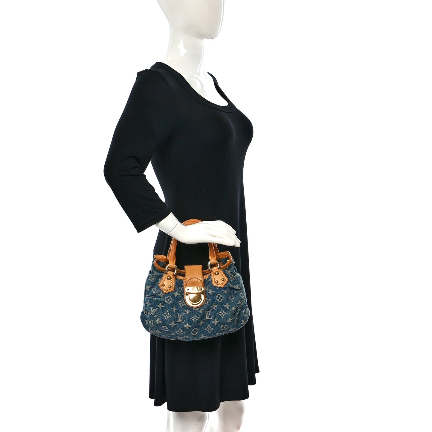 Monogram Denim Pleaty Blue
