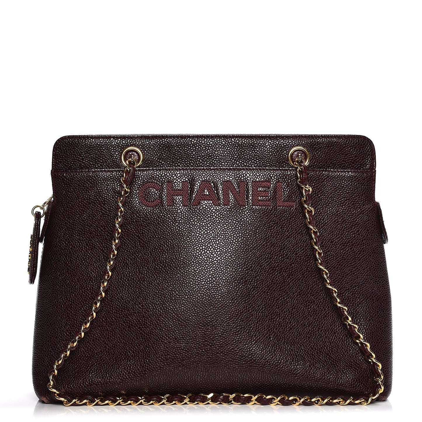 Caviar Shoulder Bag Bordeaux