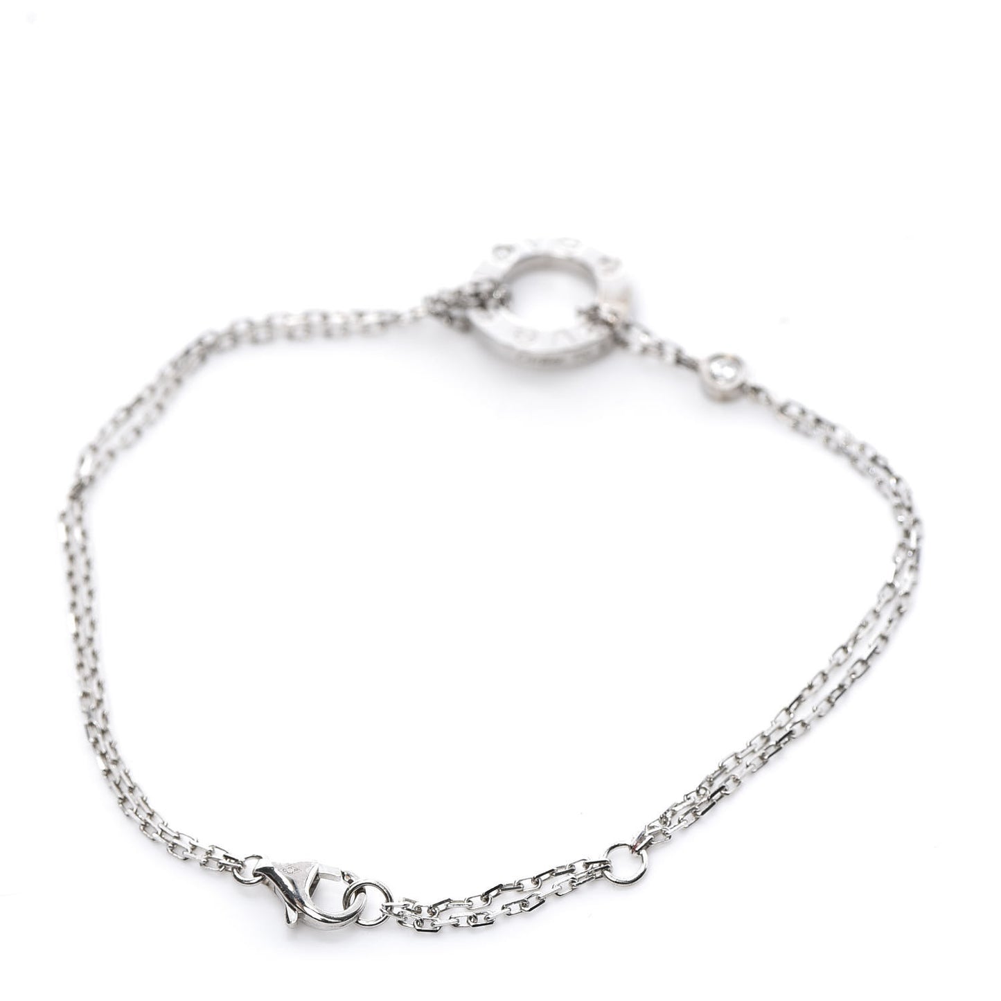 18K White Gold Diamond LOVE Bracelet