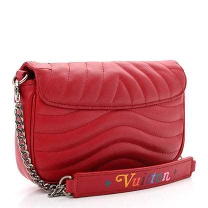 Louis Vuitton Calfskin New Wave Chain Pochette Scarlet 3 of 11
