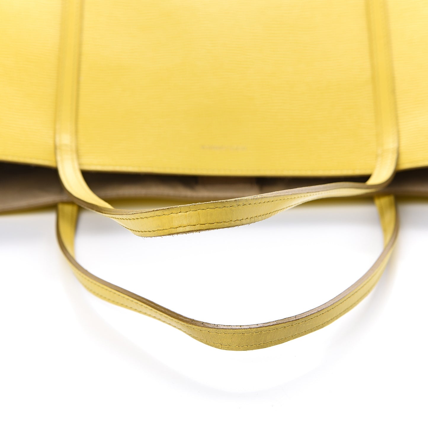 Textured Calfskin Escape Tote Yellow
