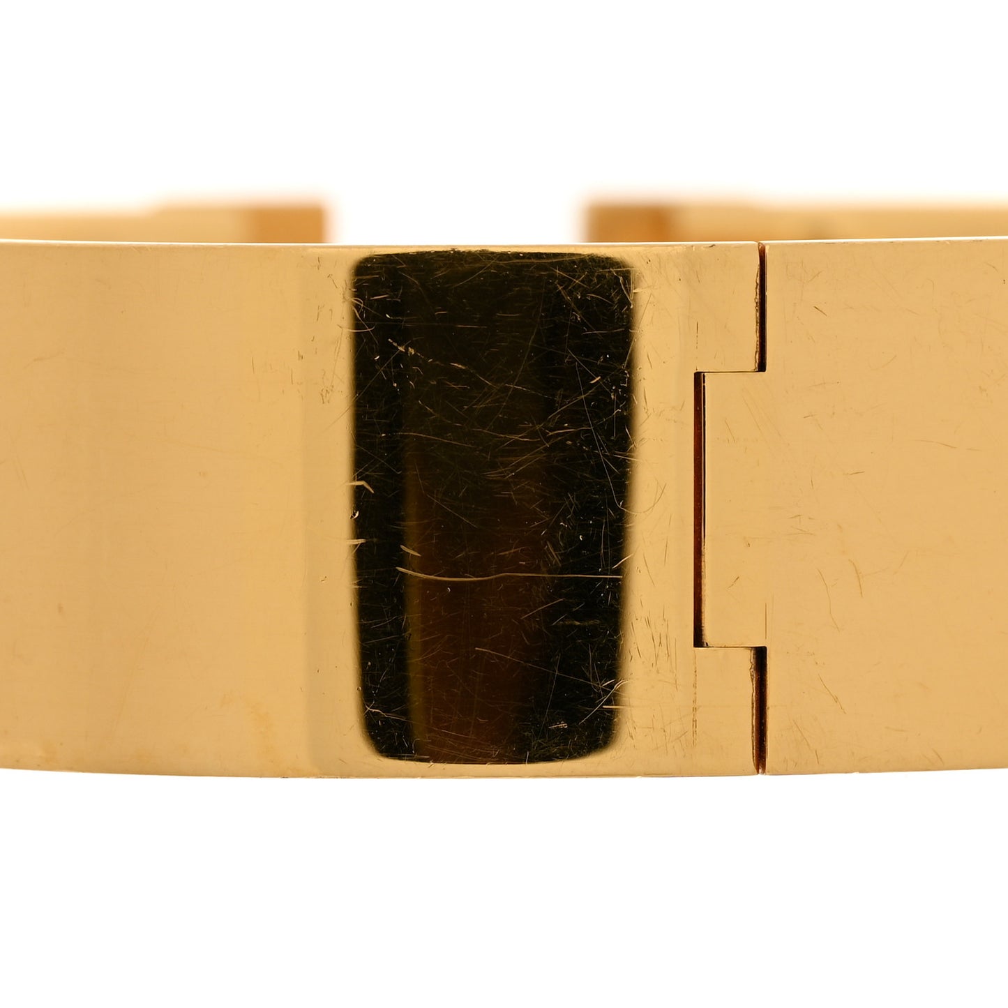 Enamel Wide Clic Clac H Bracelet GM Rose Poudre