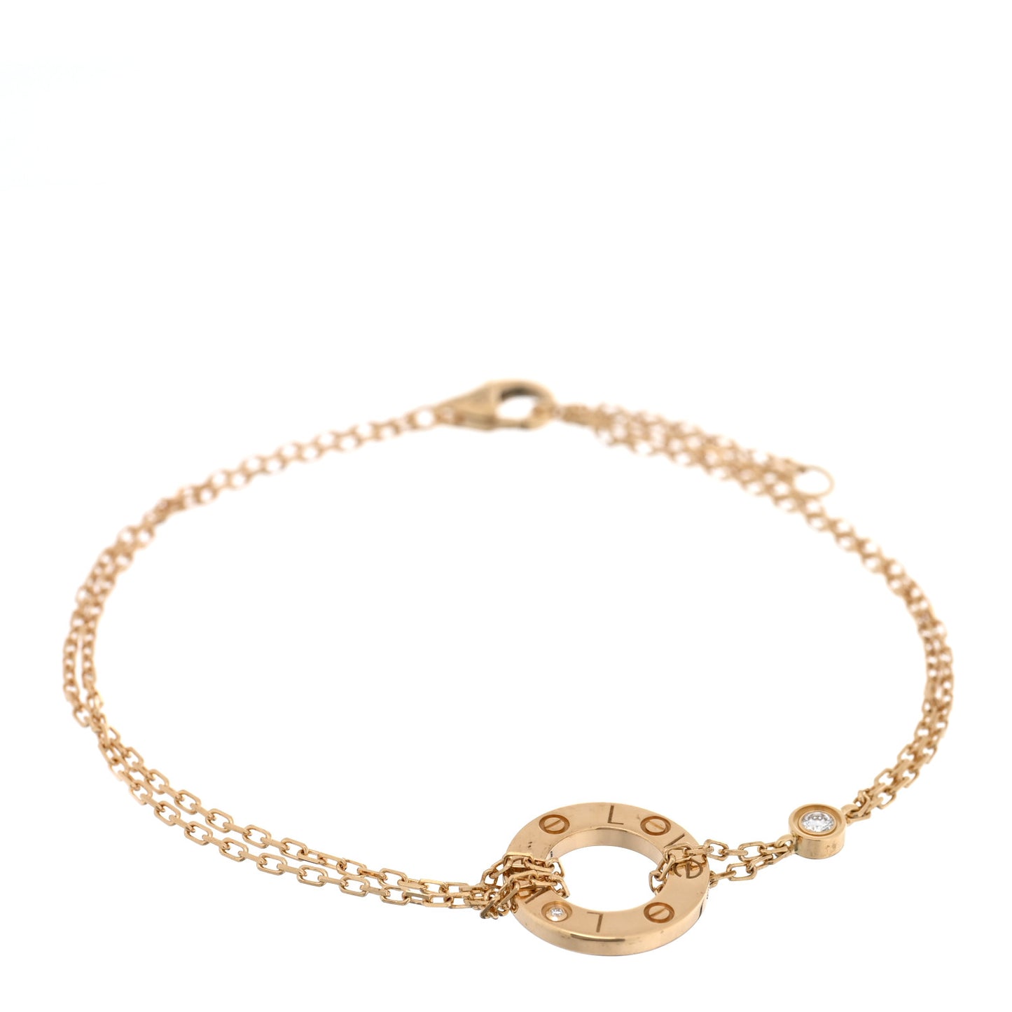 18K Yellow Gold Diamond Love Bracelet