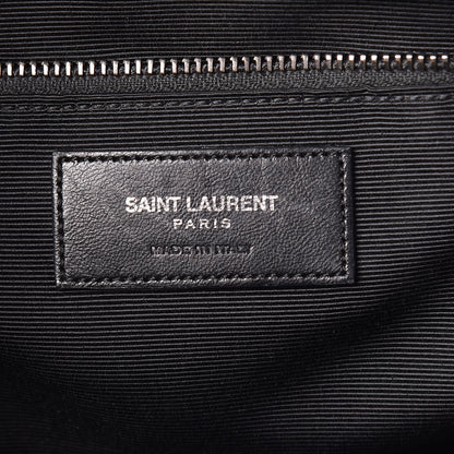 Saint Laurent Sheepskin Matelasse Chevron Large Monogram Shopping Bag Black 6 of 16