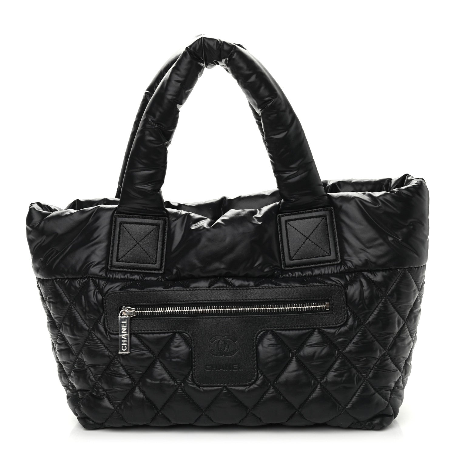 Chanel Nylon Quilted Small Coco Cocoon Tote Black 1 of 8