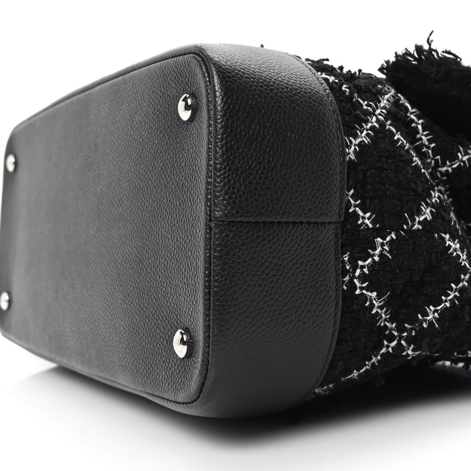 Chanel Tweed Trip Top Handle Flap Black 10 of 10