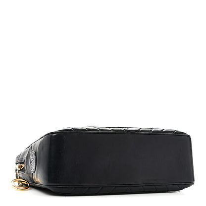 Chanel Lambskin Chevron Quilted Camera Case Navy 4 of 10