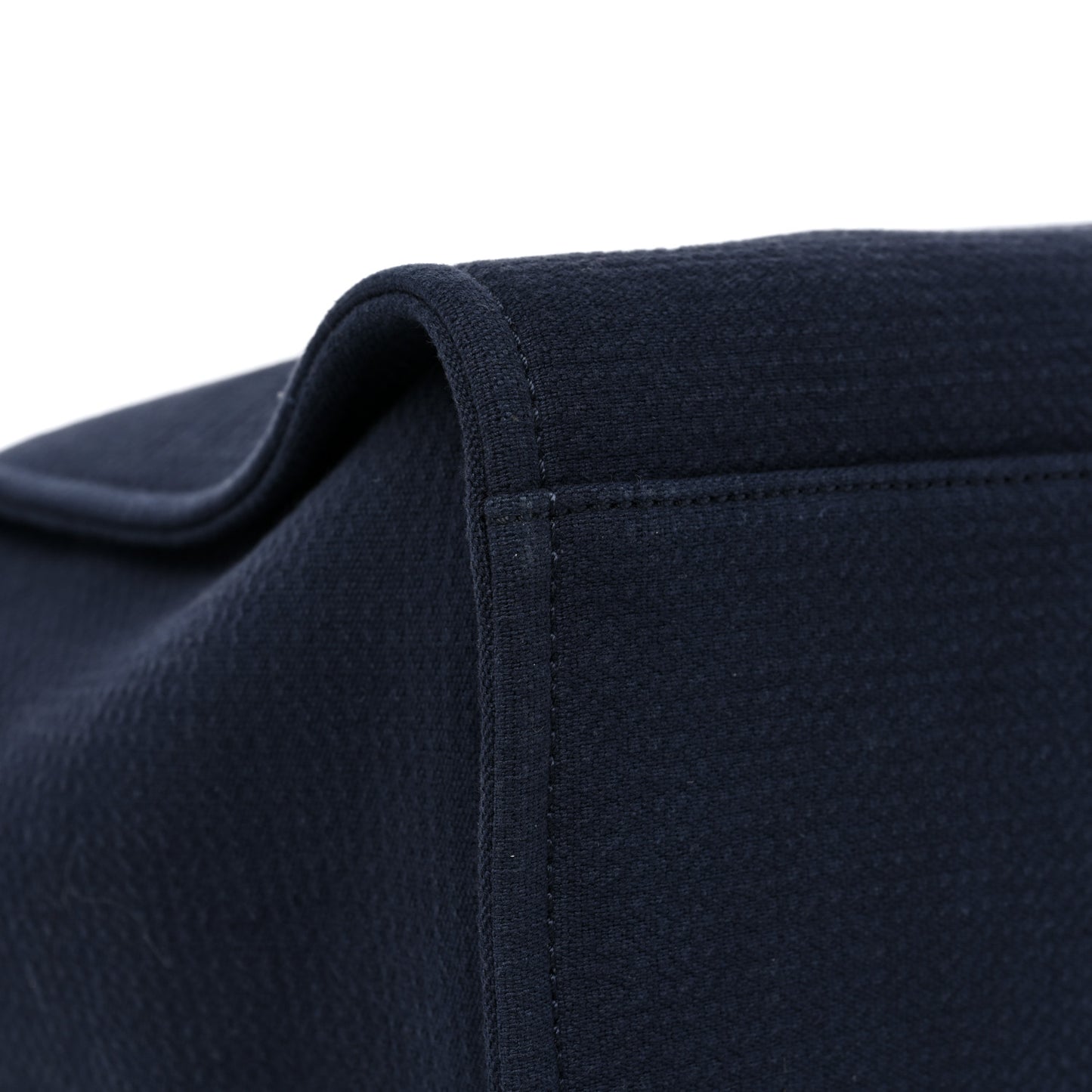 Mixed Fibers Calfskin Medium Deauville Tote Dark Blue