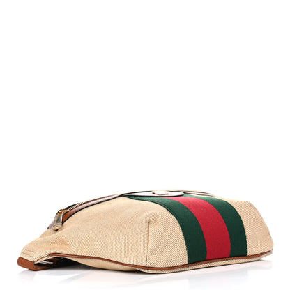 Gucci Vintage Canvas Web Belt Bag Sand Cuir 3 of 4