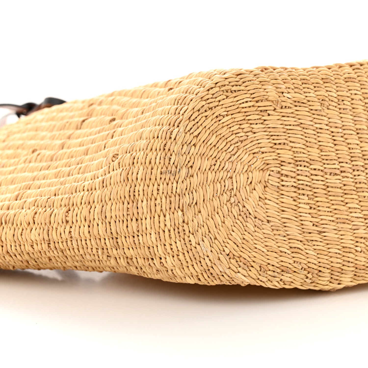 Loewe Calfskin Raffia Paulas Ibiza Small Shell Basket Tote Bag Natural Tan 8 of 9