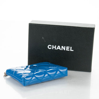 Chanel Patent Quilted Key Holder Case Dark Blue 4 of 7