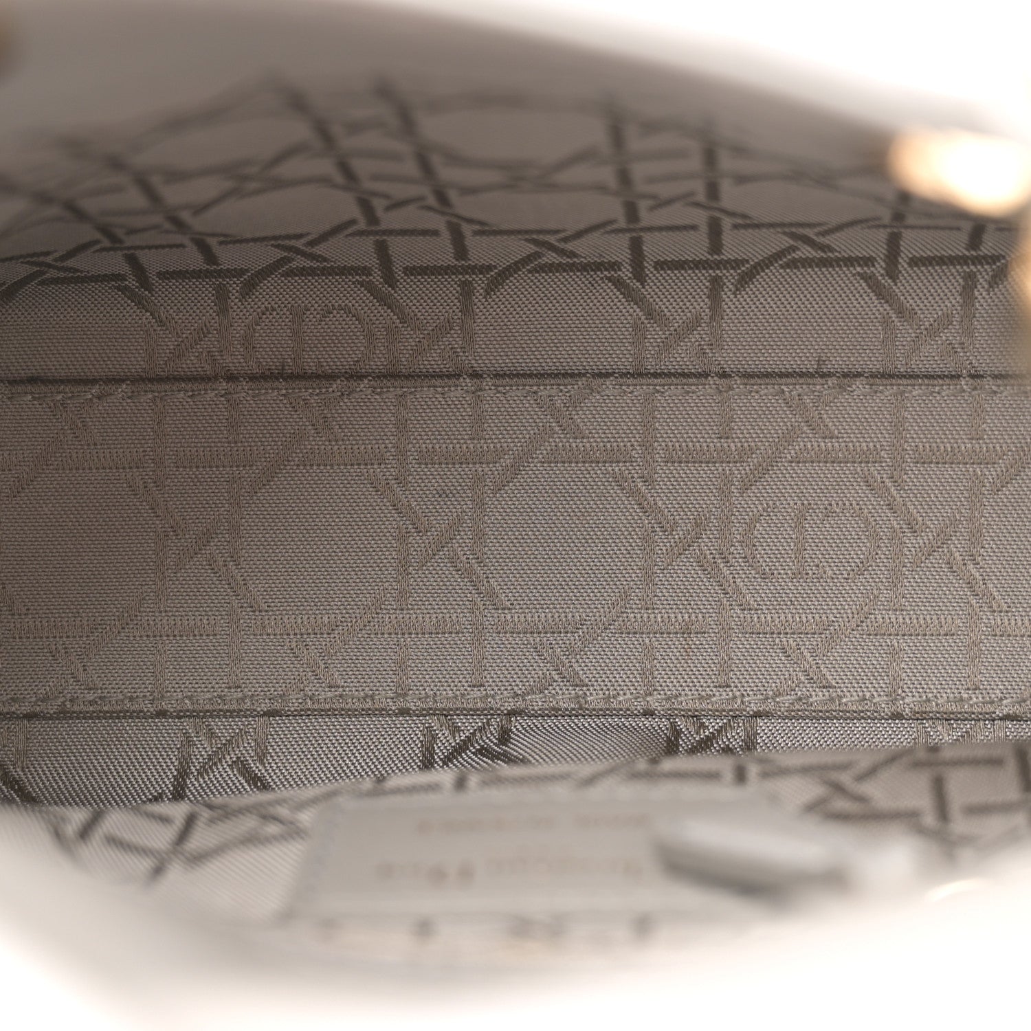 Christian Dior Metallic Lambskin Cannage Mini Lady Dior Grey 5 of 11