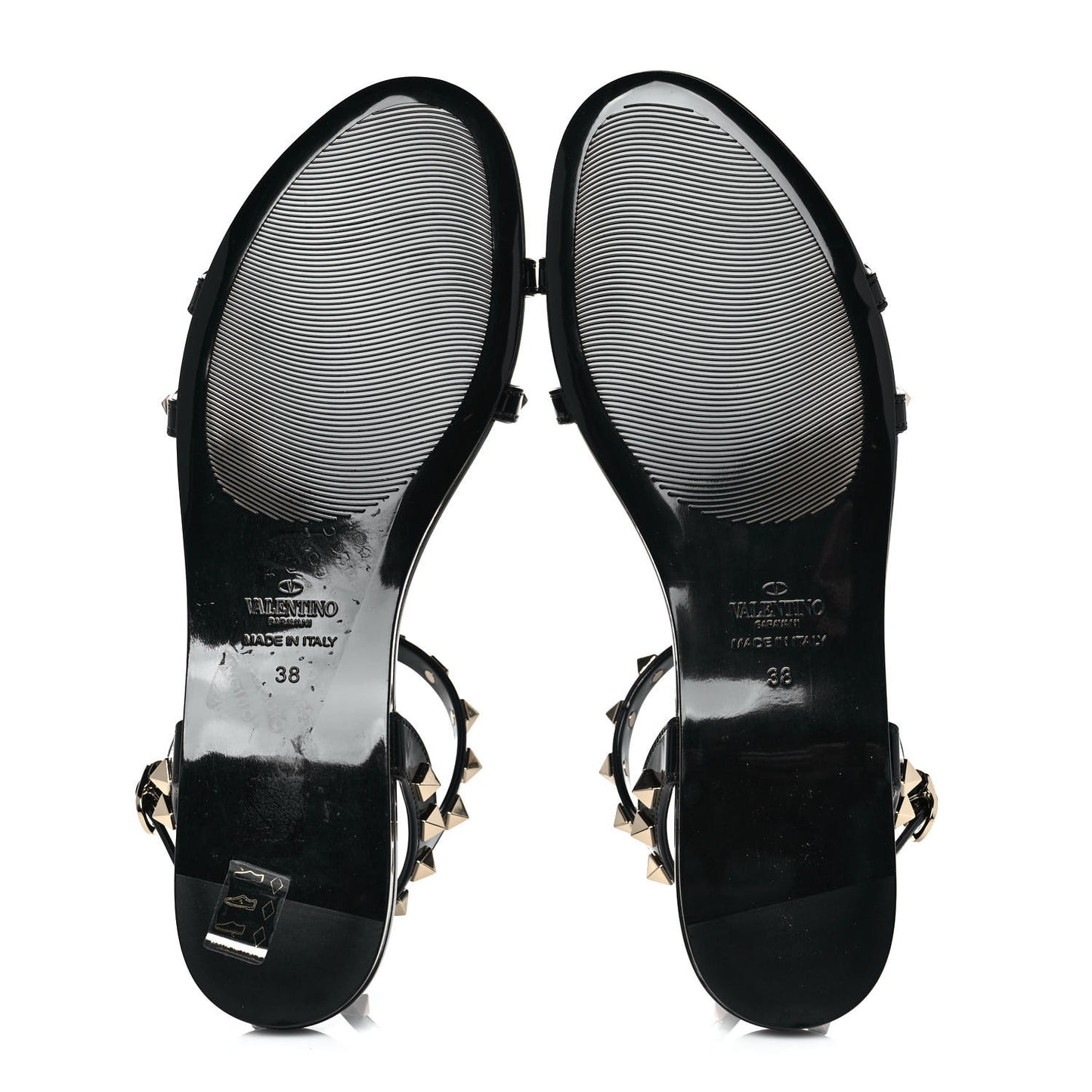 PVC Jelly Rockstud Caged Sandals 38 Black